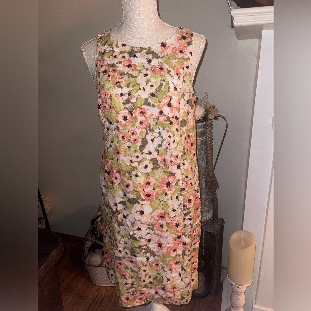J. Jill Love Linen floral dress. Super cute EUC🌼